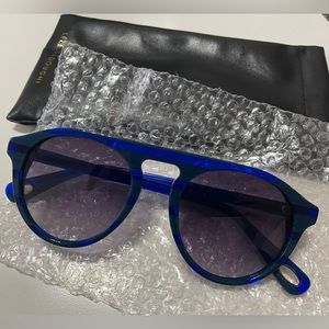 Lele Sadoughi Lisbon Blue Courtside Sunglasses